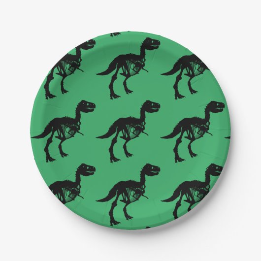 Dinosaurier Skelett Party Teller (Vorderseite)