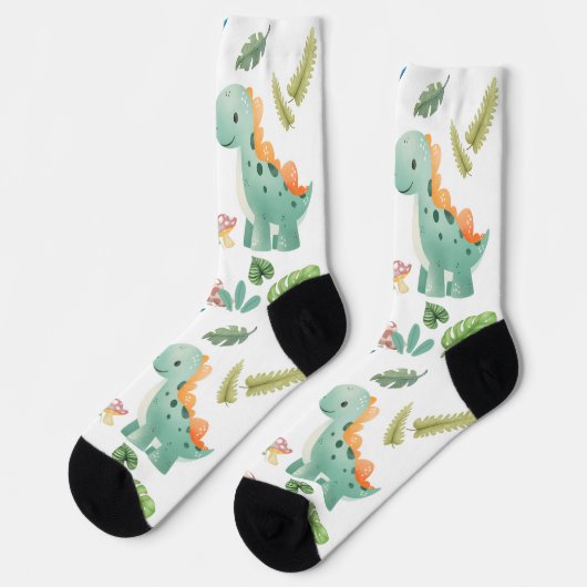 Dinosaurier Socken (Linkes Detail)