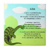 Dinosaurier - Sohngedicht Fliese (Vorderseite)