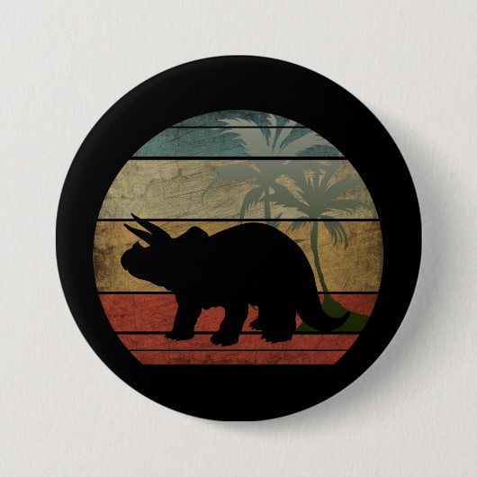 DINOSAURIER SONNENUNTERGANG 3 BUTTON (Vorderseite)