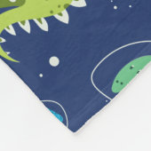 Dinosaurier Space dino kids Pattern Geschenk Niedl Fleecedecke (Ecke)
