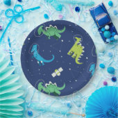 Dinosaurier Space dino kids Pattern Geschenk Niedl Pappteller (Party)