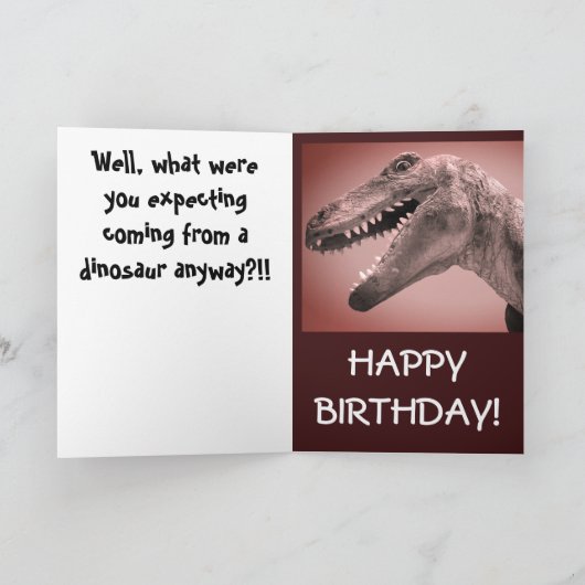Dinosaurier-Spaß Karte (Innenseite)