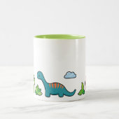 Dinosaurier-Spaß-Tasse Zweifarbige Tasse (Mittel)