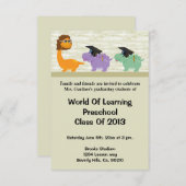 Dinosaurier-Spaß-Vorschule oder Einladung (Vorne/Hinten)