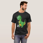 Dinosaurier spielt Soccer Dino Sports T-Shirt (Vorne ganz)