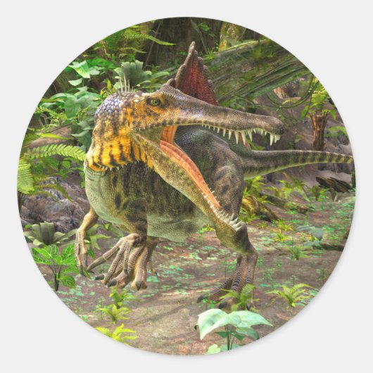 Dinosaurier Spinosaurus Runder Aufkleber (Vorderseite)