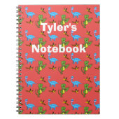 Dinosaurier Spiral Notebook Notizblock (Vorderseite)