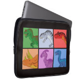 Dinosaurier Squares Laptopschutzhülle (Vorne Rechts)