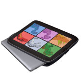 Dinosaurier Squares Laptopschutzhülle (Vorne Knopf)
