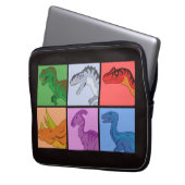 Dinosaurier Squares Laptopschutzhülle (Vorderseite Links)