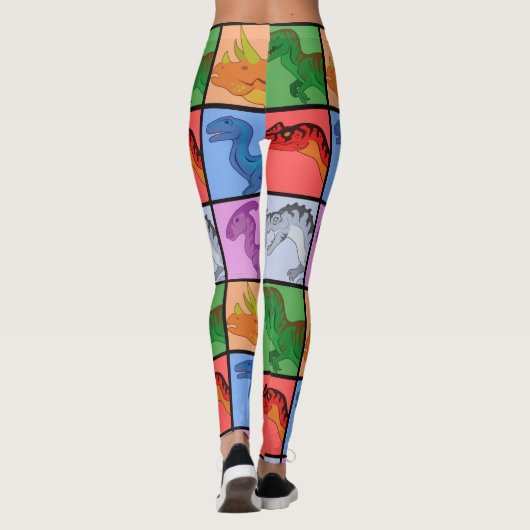 Dinosaurier Squares Leggings (Rückseite)
