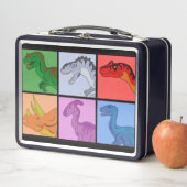 Dinosaurier Squares Metall Brotdose (Beispiel)