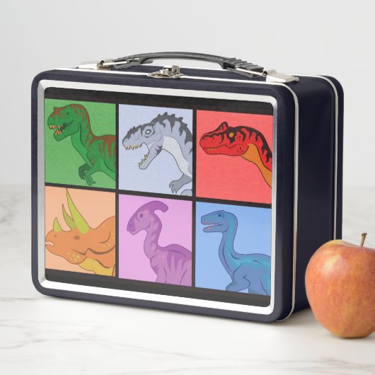 Dinosaurier Squares Metall Brotdose (Beispiel)