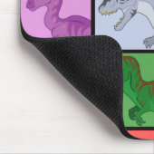 Dinosaurier Squares Mousepad (Ecke)