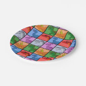 Dinosaurier Squares Pappteller (Schrägansicht)