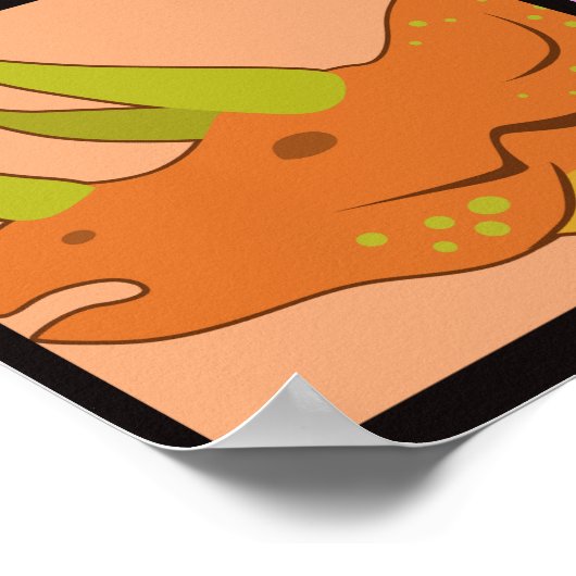 Dinosaurier Squares Poster (Ecke)