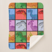 Dinosaurier Squares Sherpadecke (Vorderseite)