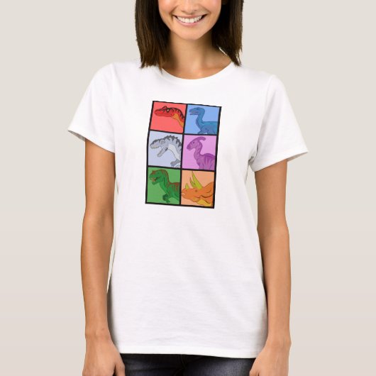 Dinosaurier Squares T-Shirt (Vorderseite)