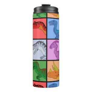 Dinosaurier Squares Thermosbecher