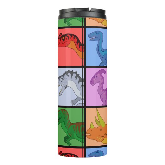 Dinosaurier Squares Thermosbecher (Rückseite)