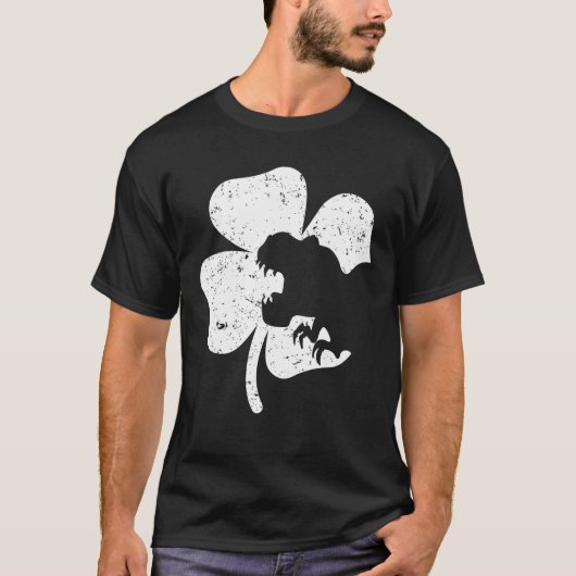 Dinosaurier St Patricks Day Boys Kids Kinderkind I T-Shirt (Vorderseite)