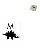 Dinosaurier Stegosaurus Dino Kid Monogram Initial Gummistempel (Stempel)