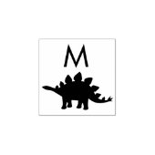 Dinosaurier Stegosaurus Dino Kid Monogram Initial Gummistempel (Prägung)