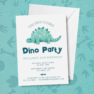 Dinosaurier Stegosaurus Jungen Geburtstag Einladung