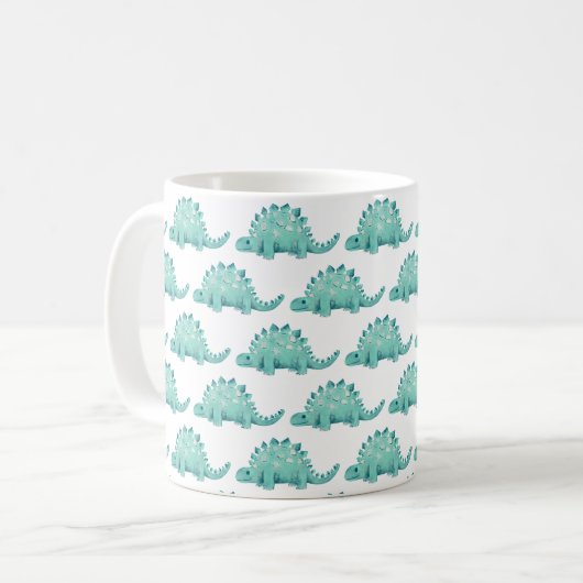 Dinosaurier Stegosaurus Kinder Tier Kaffeetasse (Vorderseite Links)
