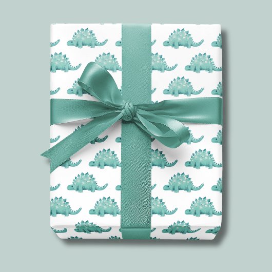 Dinosaurier Stegosaurus Kindergeburtstag Geschenkpapier Set