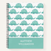 Dinosaurier Stegosaurus-Muster Name Notizblock (Vorderseite)