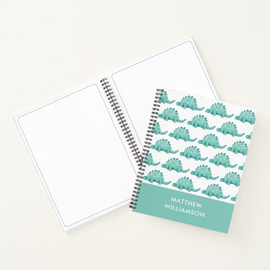 Dinosaurier Stegosaurus-Muster Name Notizblock (Innenseite)