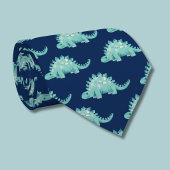 Dinosaurier Stegosaurus Muster navyblau Krawatte