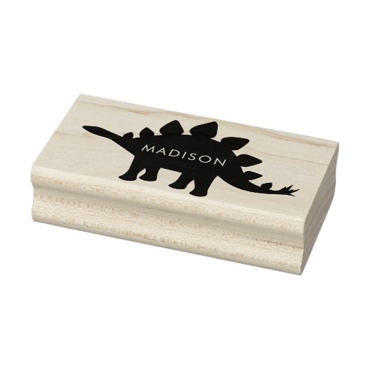 Dinosaurier Stegosaurus Niedlich Dino Kid's Name Gummistempel (Stempel)