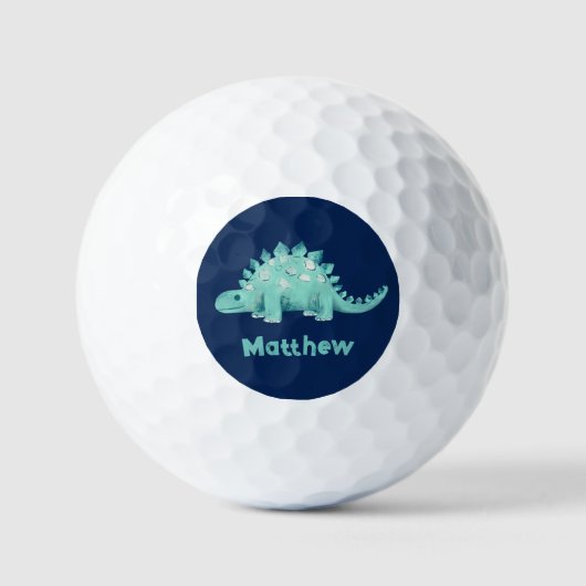 Dinosaurier Stegosaurus Vorname Golfball (Vorderseite)