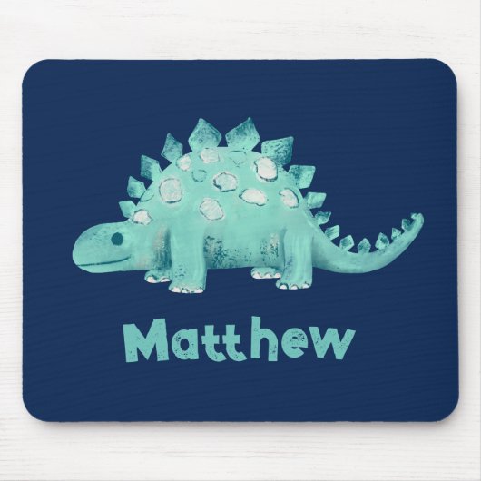 Dinosaurier Stegosaurus Vorname Mousepad (Vorne)