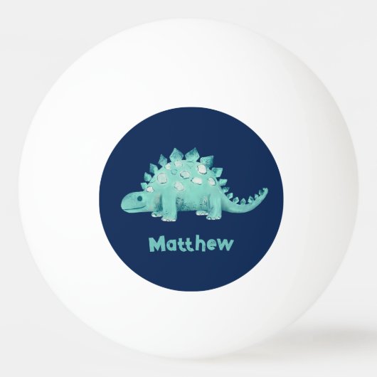 Dinosaurier Stegosaurus Vorname Tischtennisball (Vorderseite)