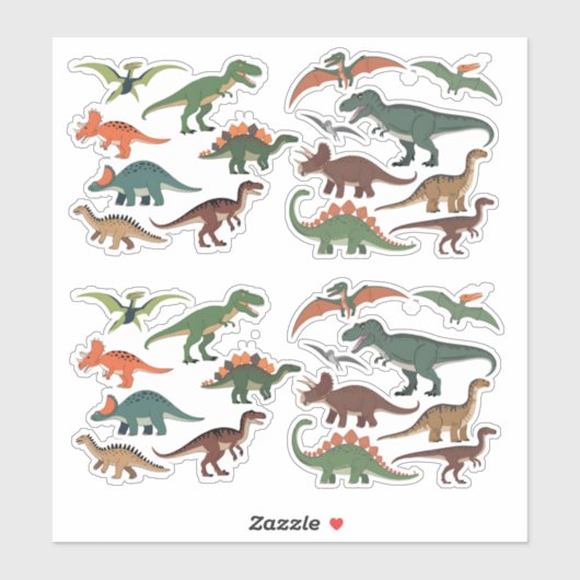 Dinosaurier-Sticker-Set Aufkleber (Blatt)