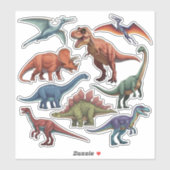 Dinosaurier-Sticker-Set Aufkleber (Blatt)