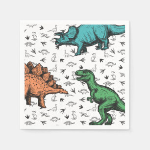 Dinosaurier Stomp Chomp Roar Geburtstagspartymuste Serviette