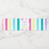 Dinosaurier Stomp, Chomp und Roar mit pastellfarbe Wasserflaschenetikett (Einzelnes Label)