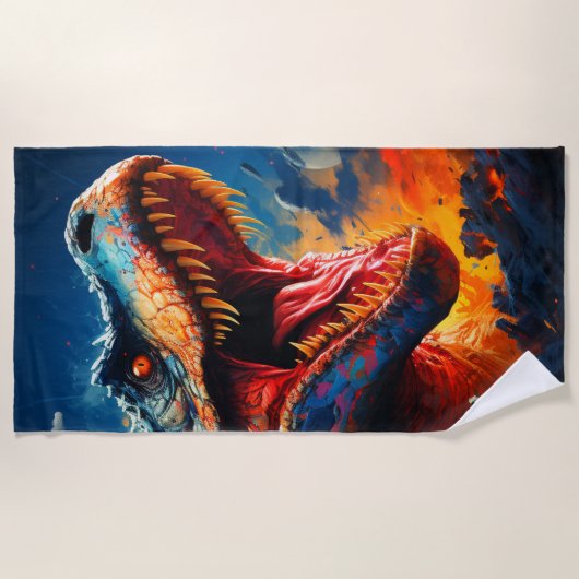 Dinosaurier Strandtuch (Vorderseite)