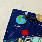 Dinosaurier Strandtuch für Kinder im Weltraum (Beispiel)