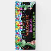 Dinosaurier Streamer Ballons leuchtendes farbiges Banner (Vertikal)