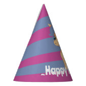 Dinosaurier Striped Geburtstagsfeiererhut Partyhütchen (Links)