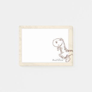 Dinosaurier, süßer Dinosaurier, im Vintage-Stil Post-it Klebezettel