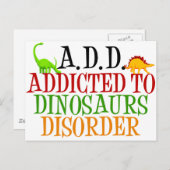 Dinosaurier-Syndrom Postkarte (Vorne/Hinten)