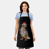 Dinosaurier T-Rex Baum Weihnachtspullover Xmas Din Schürze (Getragen)