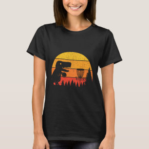 Dinosaurier T-Rex Disc Golf Spieler Sportliebhaber T-Shirt
